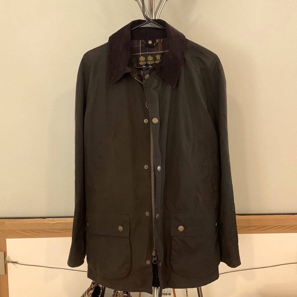 Barbour Field Jacket (Green, Waxed)
